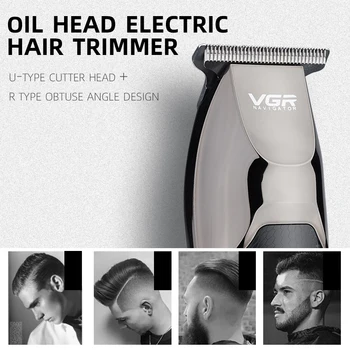 

VGR Electric Hair Trimmer Men Clipper Haircut Grooming Low Noise Hair-Cutting Professional Multi-functional Beard Shaver Male