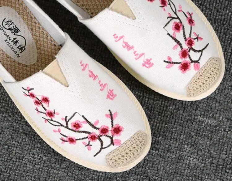 Canvas shoes non-slip flat bottom one pedal lazy linen fisherman shoes Ms. old Beijing cloth shoes one generation