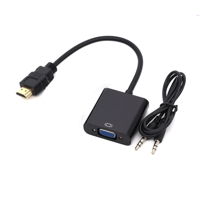  Hdmi a Vga Cavo Adattatore Hd 1080P Hdmi Adattatore Convertitore con 3.5 Mm Cavo Audio per Hdtv Xbo