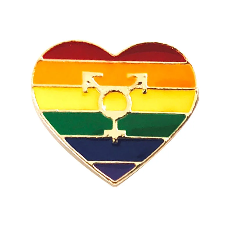 Значок с изображением ЛГБТ-радуги, эмалированные булавки в форме сердца, эмалированные булавки для геев, брошь в форме сердца, ювелирные изделия для мужчин и женщин, унисекс