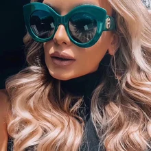 Emosnia Cateye Солнцезащитные очки для женщин винтажные градиентные очки классический кошачий глаз козырек Солнцезащитные очки Оттенки для женщин очки UV400