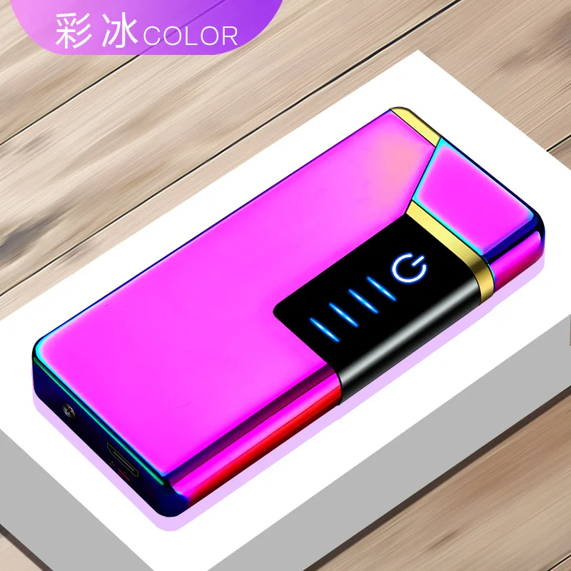 Плазменная usb-зажигалка для сигарет, аксессуары для курения, Электронная зажигалка, супертонкая карманная зажигалка JX17