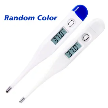 

Digital Lcd Large Screen Display Thermometer Flexible Tip Oral Mouth Underarm For Kids Adult Portable