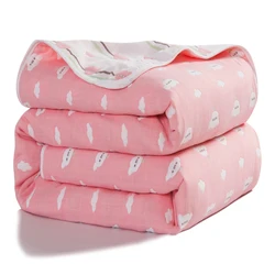 6 Layers Throw Blanket Soft Warm Cute Blankets for Girl Kid Baby-Decor Gift Blanket for Couch Bed Sofa150x120cm
