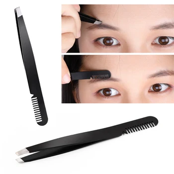 

Taoye teemo 1pcs Eyebrow Tweezer Eyebrow comb Beauty Slanted Puller Stainless Steel Eye Brow Clips Hair Removal Makeup Toos