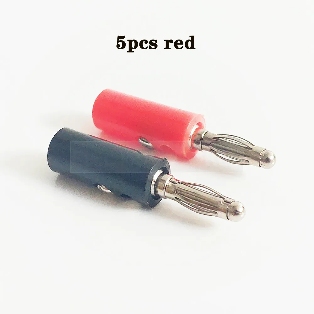 5pcs-red-plate-clip Aligator зажим типа "банан" 10 шт. Разъем типа "банан" винт "банан золотая пластина разъемы 4 мм черный красный банан розетка - Цвет: 5pcs-red-plate-clip