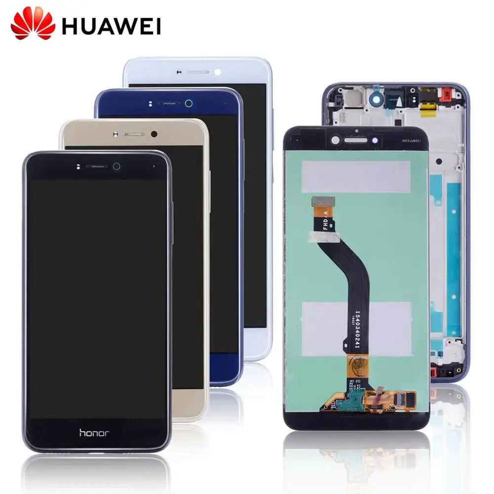 Pаспродажа Дисплей для HUAWEI Honor 8 Lite font b LCD b font в сборе с тачскрином на рамке Оригинал 5.2 PRA TL10 PRA LX1 LX3