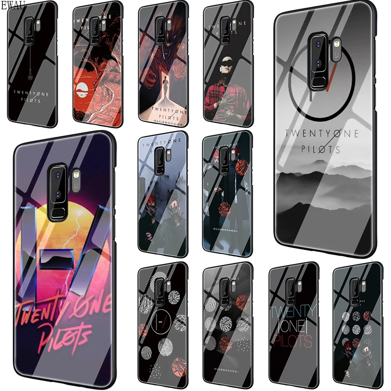 EWAU Twenty One Pilots 21 Music Tempered Glass phone case for Samsung S7 S8 S9 S10 Note 8 9 10 plus A10 20 30 40 50 60 70 | Мобильные