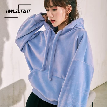 

Autumn Velvet Hoodies Pullover Women's Sweatshirt Winter Warm Womens Fleece Sweatshirt Casual Sportswear Plus Size Streetwear