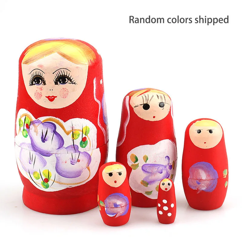 

Russian Nesting Wooden Matryoshka Doll Set Hand Painted Decor Russian Nesting Dolls Baby Toy Girl Doll