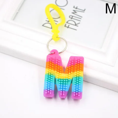 Petal Letter Pendant Keychains Cute Resin Acrylic Glitter Keyring For Girl Gifts Bag Carkey Jewelry Accessories