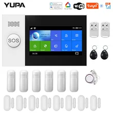 Système d'alarme de sécurité pour maison connectée, Compatible avec Tuya IP Camrea, wi fi et GSM, capteur de mouvement PIR, sirène, anti cambriolage