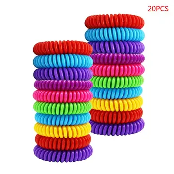 

20 Pcs Natural Mosquito Repellent Bracelets Insect Bugs Protection Wrist Band 23GD