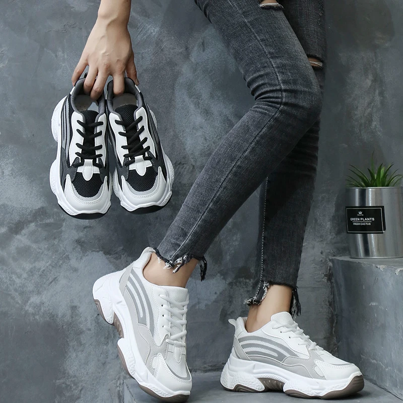 Новинка; женская повседневная обувь; кроссовки с вулканизированной ...
