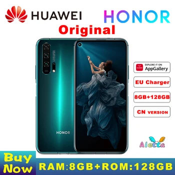 Перейти на Алиэкспресс и купить Оригинал, Huawei Honor 20 Pro 8 Гб оперативной памяти 128G ROM полноэкранном режиме камера AI Octa Core с функцией отпечатка пальца ID NFC android 9 мобильного телеф...