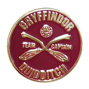 

Gryffindor Quidditch Captain round lapel pin from The Wizarding World