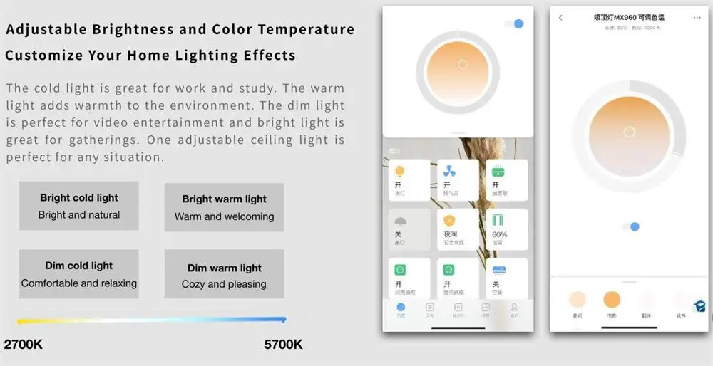 Умный потолочный светильник Xiaomi Aqara oppple, приложение для голосового управления MX480 MX650 MX960 Xiomi, светодиодная лампа с поддержкой температуры Apple Homekit
