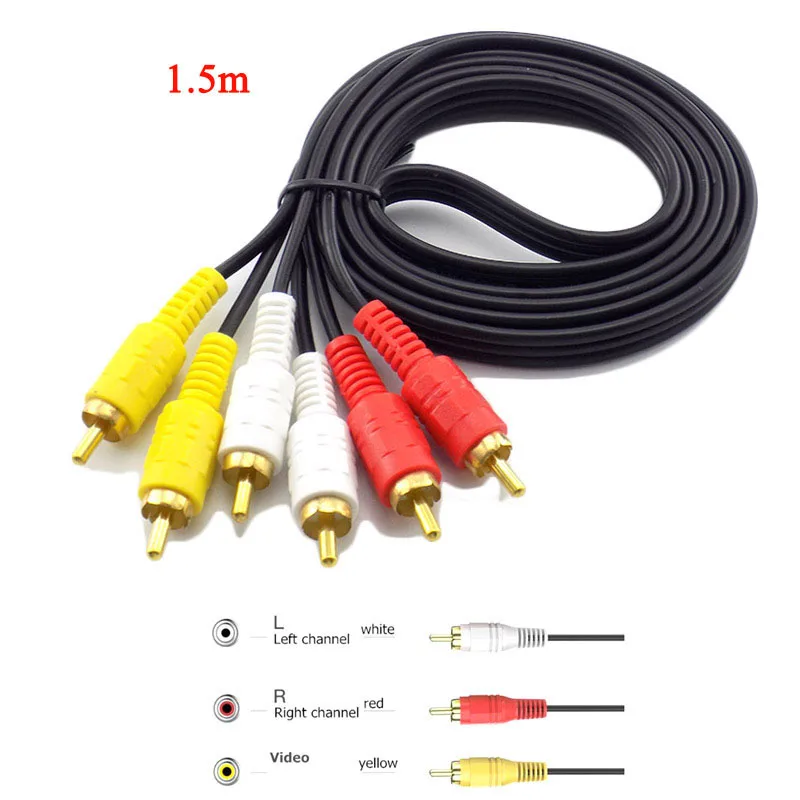 3 RCA к 3RCA папа-папа 4N OFC Аудио Видео AV RCA аудио кабель-удлинитель для домашнего DVD ТВ усилитель CD Soundbox RCA провод