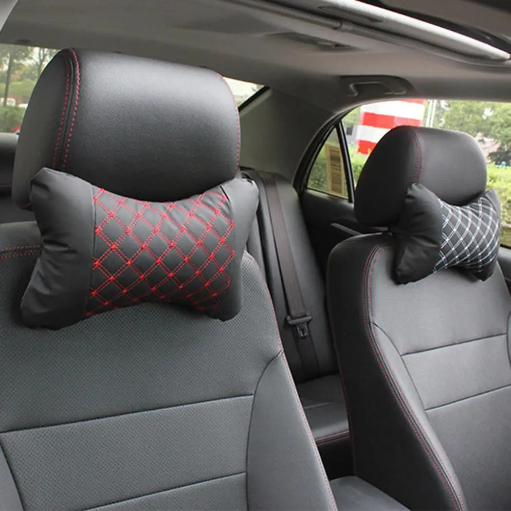 

2PCS Breathable Soft Car Headrest Neck Pillow Practical Auto Headrests Car Pillow Interior Accessories accessory