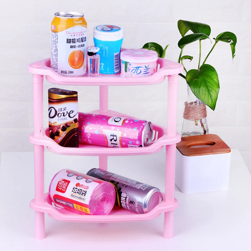 

Kitchen Shelves Plastic Stacks Home Small Triangular Plastic Combination Storage Rack Bathroom Rack