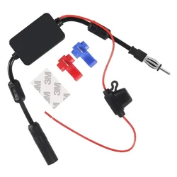 Amplificateur de Signal universel Radio FM stéréo pour voiture, amplificateur de Signal d'antenne, alimentation 12V, connecteur de prise DIN Motorola 