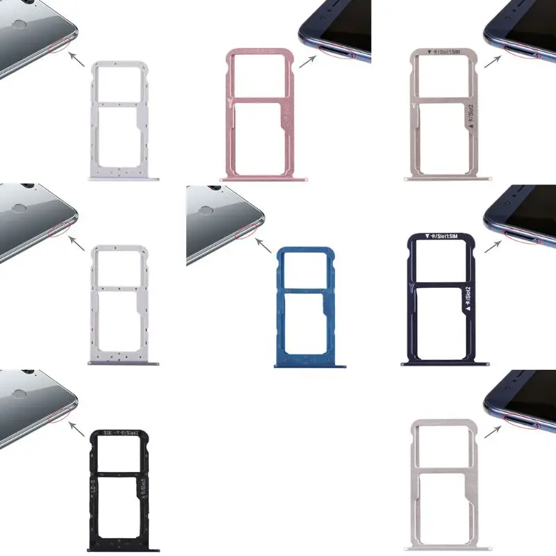 Лоток для SIM карты держатель с двумя слотами запасная часть Huawei Honor 8/Honor 9