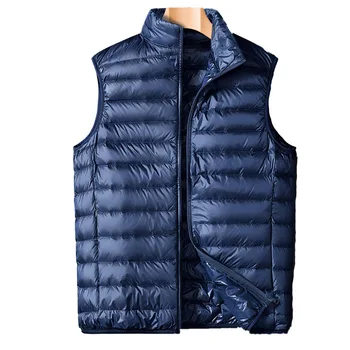 

2019 Winter New Arrival Fashion Multicolor Warm Light Blue Vest Male Sleeveless Jacket Men Short Vest for Boy Large Size Xxxl