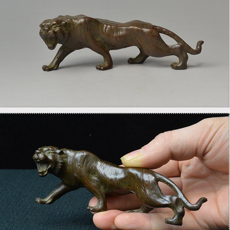 大規模なヴィンテージの虎の像,金属の動物の置物,ラッキーな