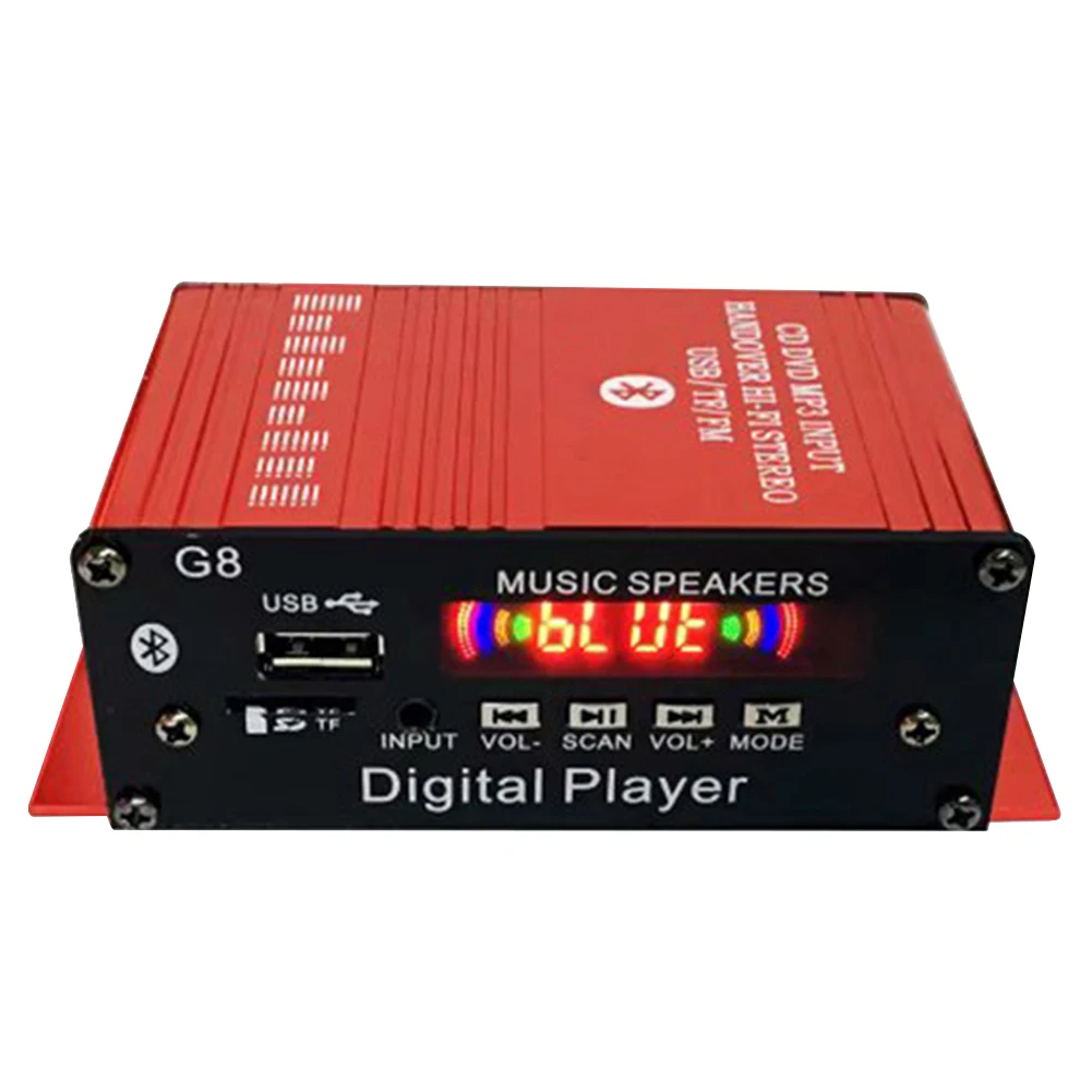 Audio Home With Remote Control Car Stereo Power Amplifier Smart 12V Bluetooth FM Radio Mini LCD Digital Low Noise Aluminum
