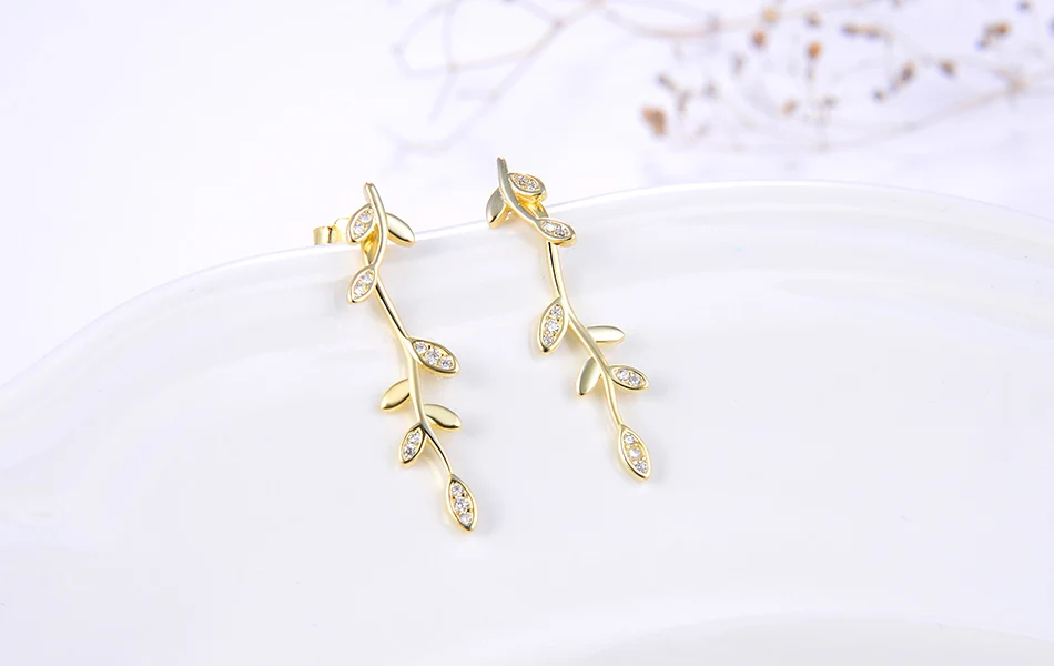 ORSA JEWELS чистый 925 женские серьги новейший серебряный модный плетеный в форме серьги женские повседневные ювелирные изделия для торжественного случая SE185