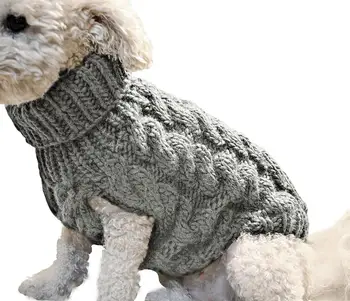 

Warm Dog Cat Sweater Clothing Winter Turtleneck Knitted Pet Cat Puppy Clothes Costume For Small Dogs Cats Chihuahua Outfit Vest