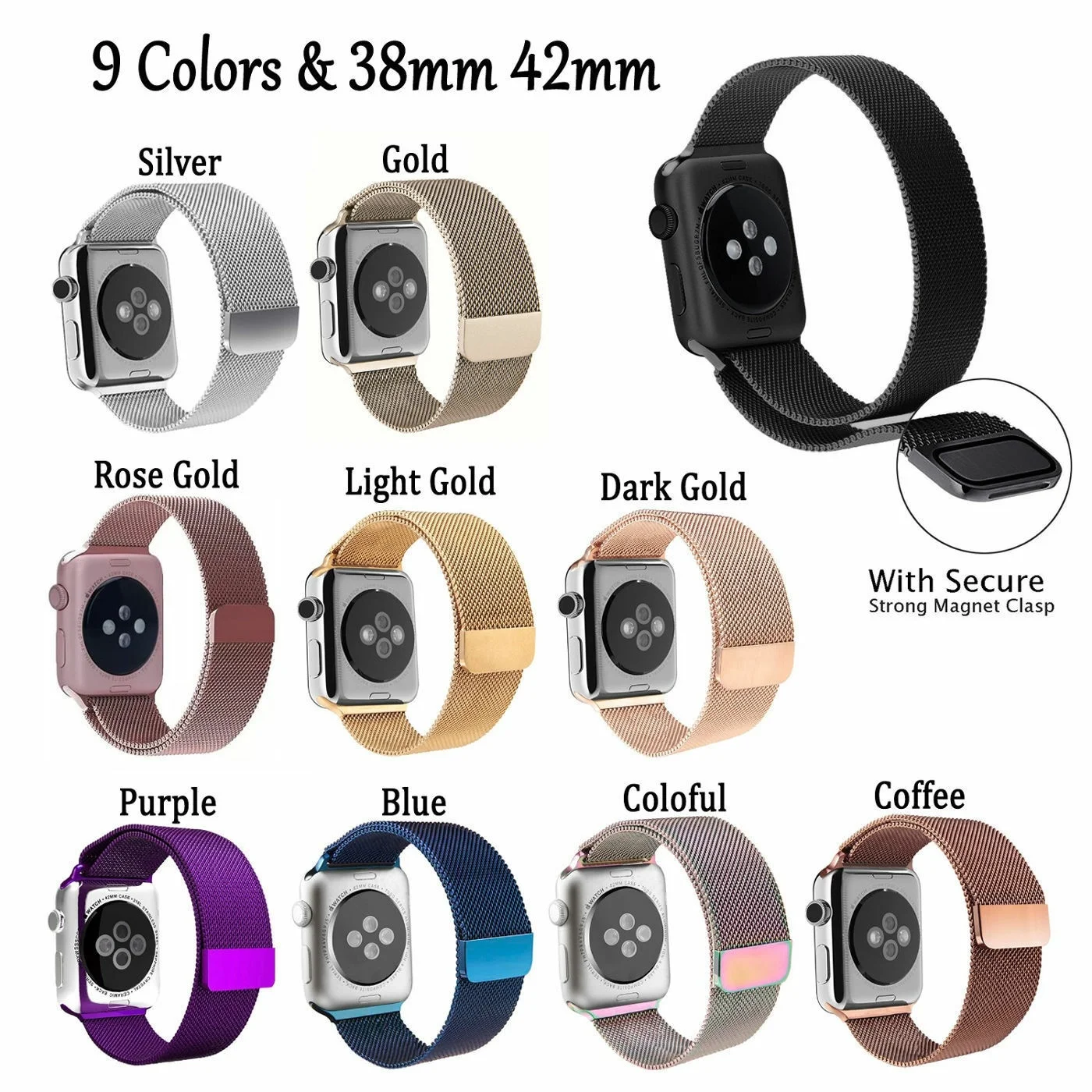 

Milanese Loop band for Apple Watch band strap 38mm 40mm for iwatch 5/4/3/2/1 42mm 44mm Stainless Steel Bracelet wrist watchband