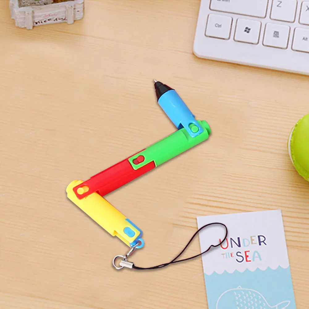 

Foldable Pen Prize Toy Folding Pen Ballpoint Children Writing Tools Student Creative 2PCS Stationery