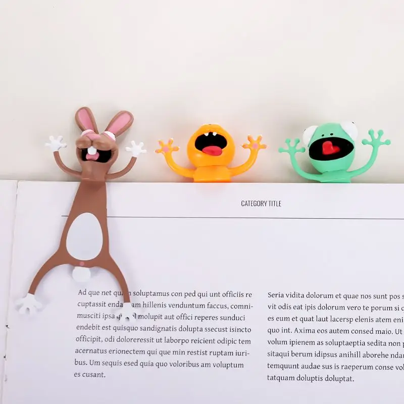 3D стерео мультфильм милые животные закладки Милая кошка, кролик Забавный студенческий подарок для детей