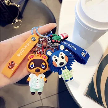 

New Animal Crossing Keychain Creative Cute Game Animals Friends Car Keychain Exquisite Small Keyring Kids Friends Gift