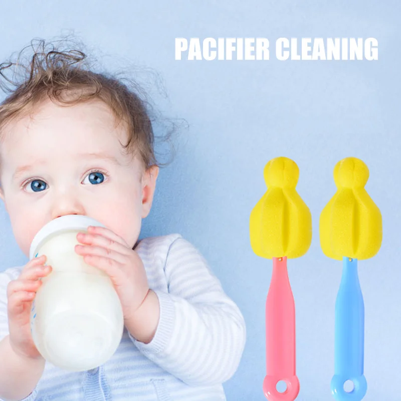 

1pcs Baby Bottle Sponge Straight Brush Pacifier Cleaning Brush Universal YU-Home