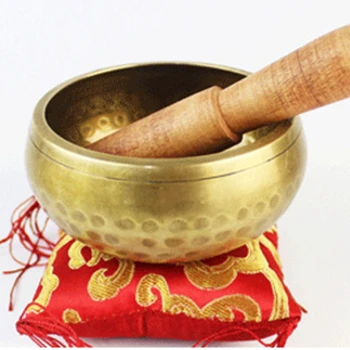 

Bronze Meditation Bowl Tibetan Singing Bowl Set Meditation Sound Bowl Handcrafted for Healing and Mindfulness