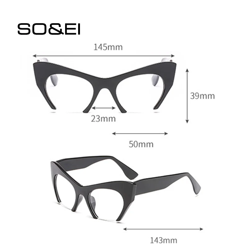 Fashion Retro Half frame Cat eye Women Men Glasses Frame eyeglasses frames eyeglass frames Can Be Equipped with Myopia Prescription Lens