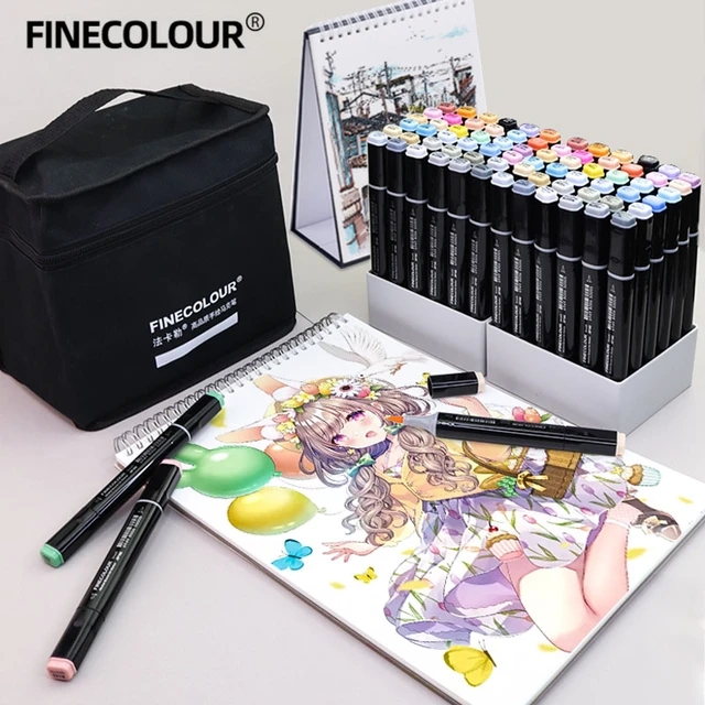 Markers Drawing Finecolour  Finecolour Sketch Marker Pens - Ef104 -  Aliexpress