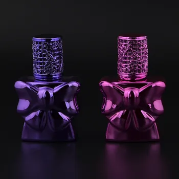 

13ML Elegant 3D Bow Flower perfume Glass bottles empty perfume Refillable Bottles Metal Roller Ball Mini Cosmetic Container