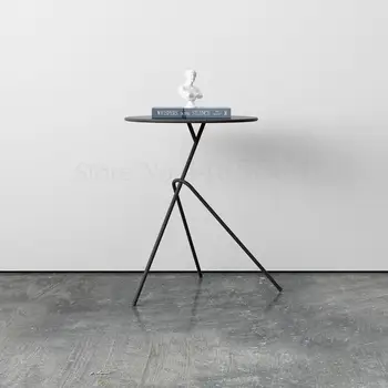 

Sofa Side Modern Minimalist Corner Table Iron Small Coffee Table Creative Corner Mini Side Table Round Table