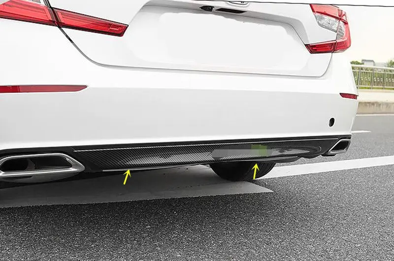 

Carbon Fiber Look Rear Bumper Lip Protector Cover Trim for Honda Accord 2018-2019