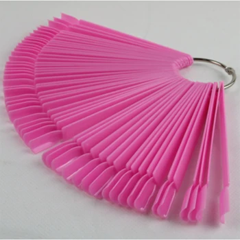 

50Pcs/Set Nail Polish Color Plate Plastic Fan-Shaped New Diy Gel Nails Color Card Manicure Nail Art Tip Equipment Tools