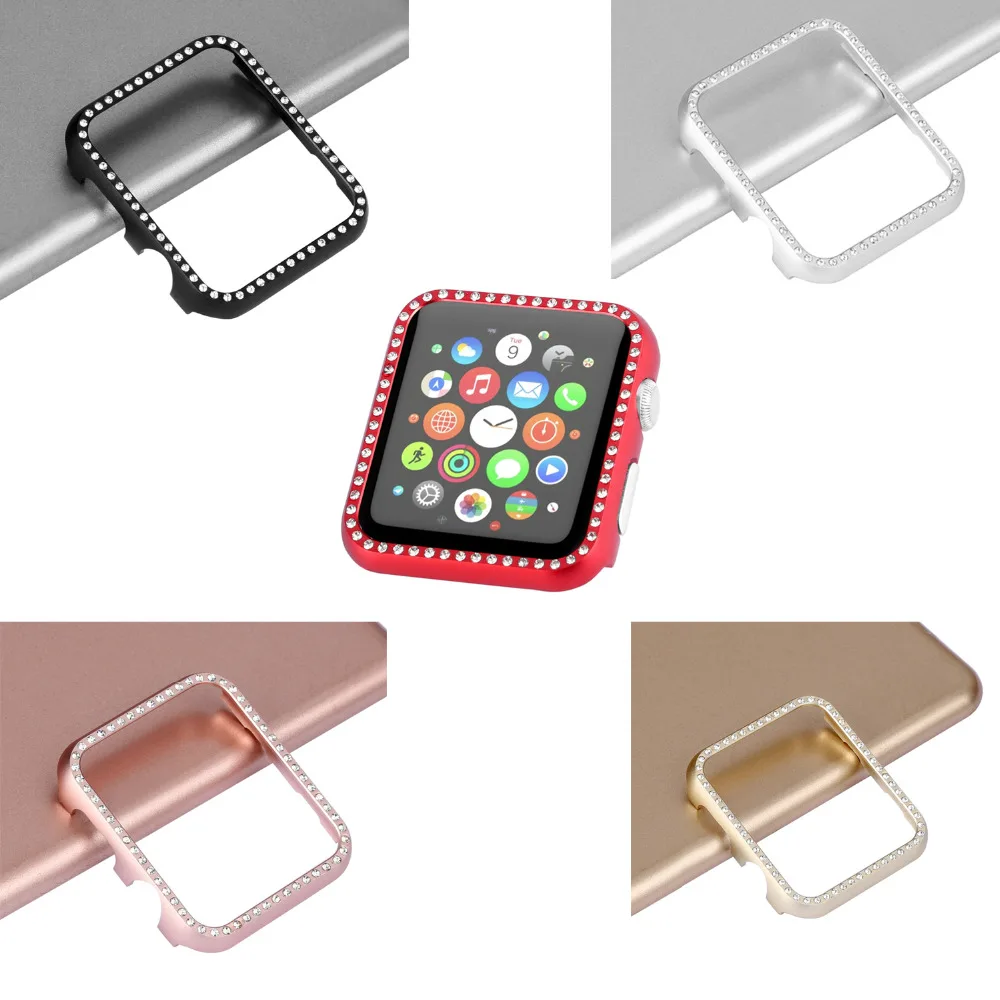 Glittering-hard-shell-Protector-bumper-cover-for-Apple-Watch-case-Series-4-3-2-1-38mm