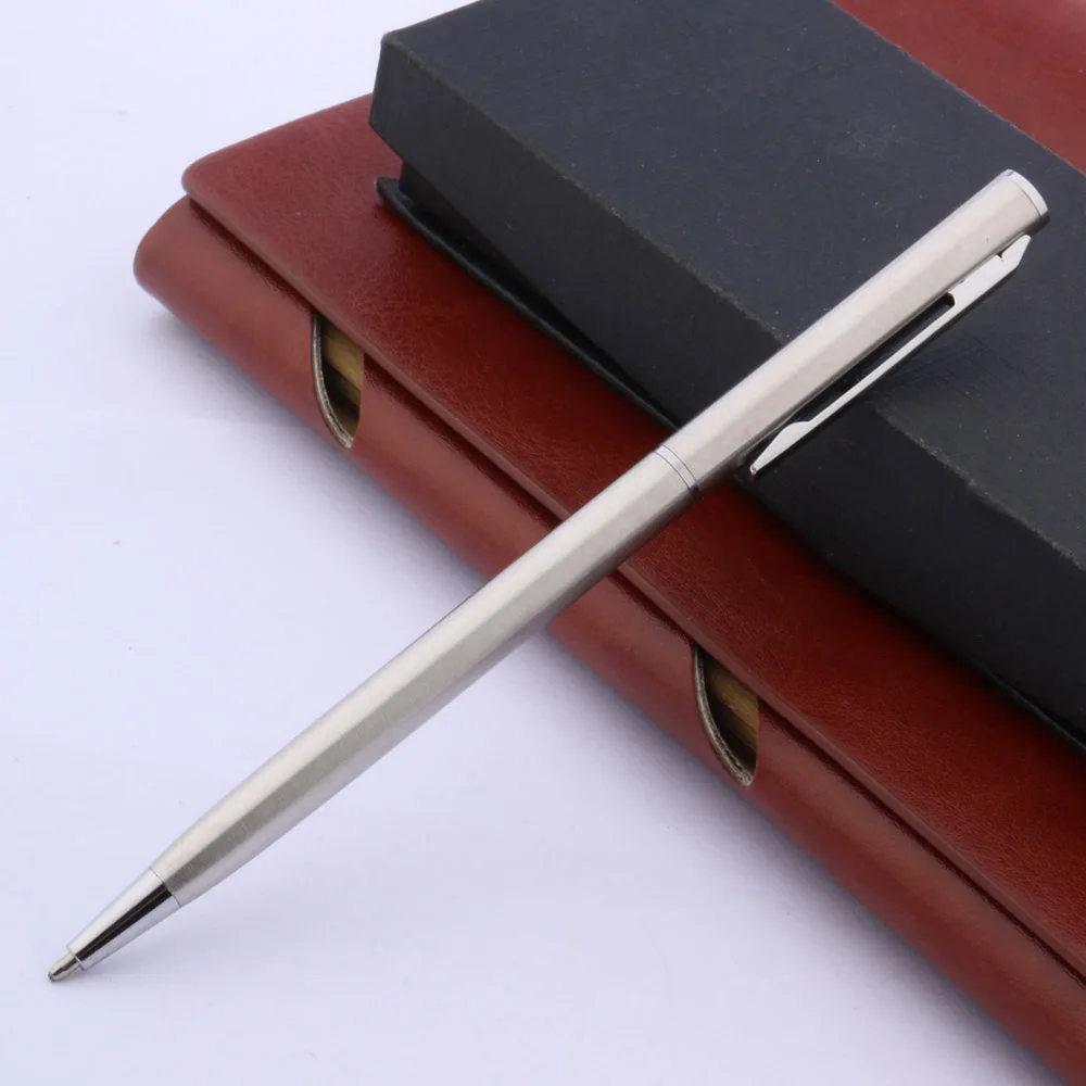 Ballpoint pen 006 MATTE BLACK metal classical golden student Ballpoint Pen men signature INK PENS Stationery Office Supplies