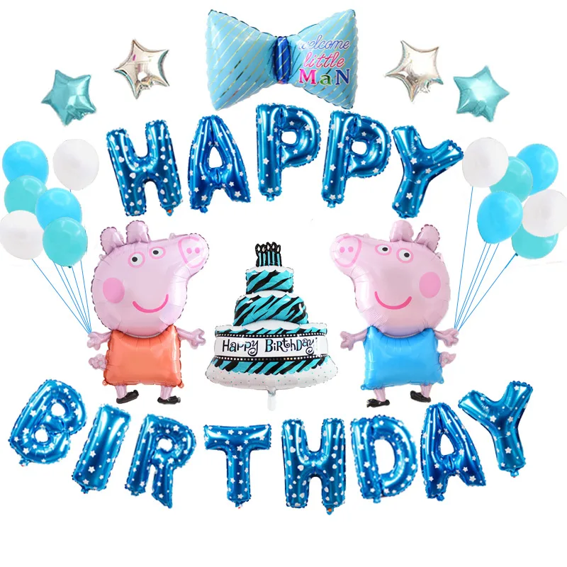 

Peppa Pig Birthday Party Sets Anime Figure Party Decoration Supplies Fork Cup Hat Spoon Activity Event Kids Birthday Gifts 2P03