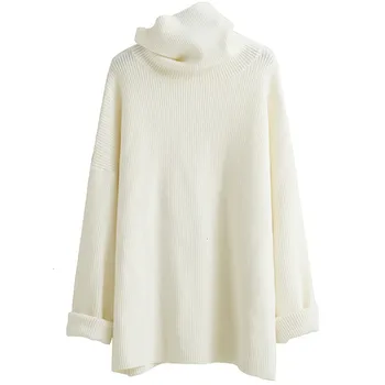 

TVVOVVIN Knitted Sweater For Women Turtleneck Long Sleeve Oversize Loose Pullover Female Sweaters 2019 Autumn Fashion L708