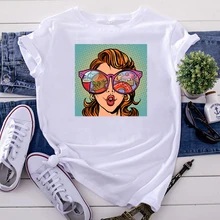 Special Offers T-Shirt Pop Style Glasses Girl Funny Printing T Shirts For Woman Oversized Fashion Tee Shirts Casual Kawaii Women'S T-Shirts Special Offers T-Shirt Pop Style Glasses Girl Funny Printing T Shirts For Woman Oversized Fashion Tee Shirts Casual Kawaii Women'S T-Shirts