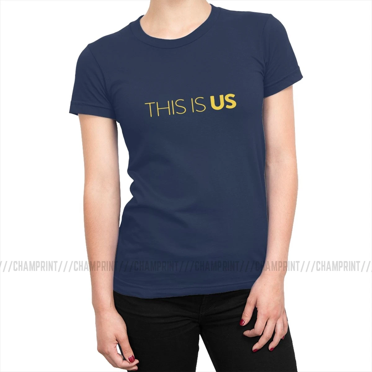 This Is Us футболка для женщин, семейная футболка с ТВ-шоу гранж-Рок Топы из чистого хлопка, винтажная одежда женские футболки размера плюс - Цвет: Тёмно-синий