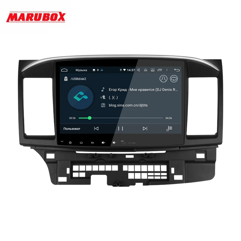Штатная магнитола для MITSUBISHI Lancer-, MARUBOX KD1105, Штатное головное устройство для MITSUBISHI Lancer, Android 9.0, Восьмиядерный процессор,встроенный DSP,IPS экран, Встроенная 64GB, BlueTooth